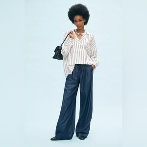 Striped White Blouse